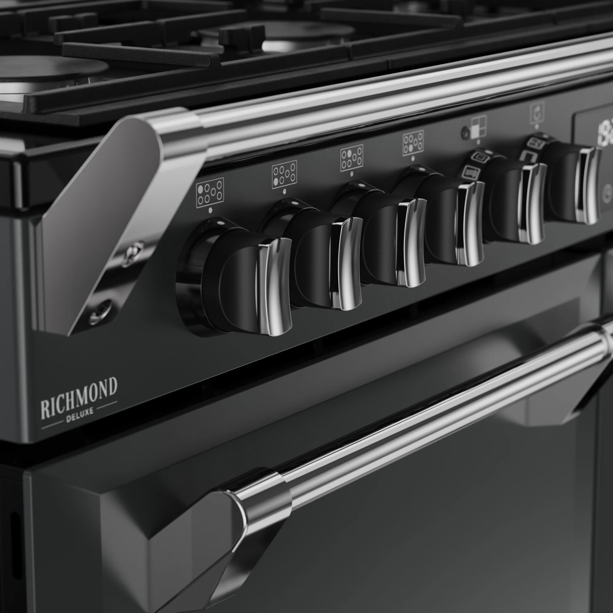 Stoves Richmond Deluxe Colour Boutique 110cm Dual Fuel Range Cooker 444412027 Anthracite Grey - Image 8