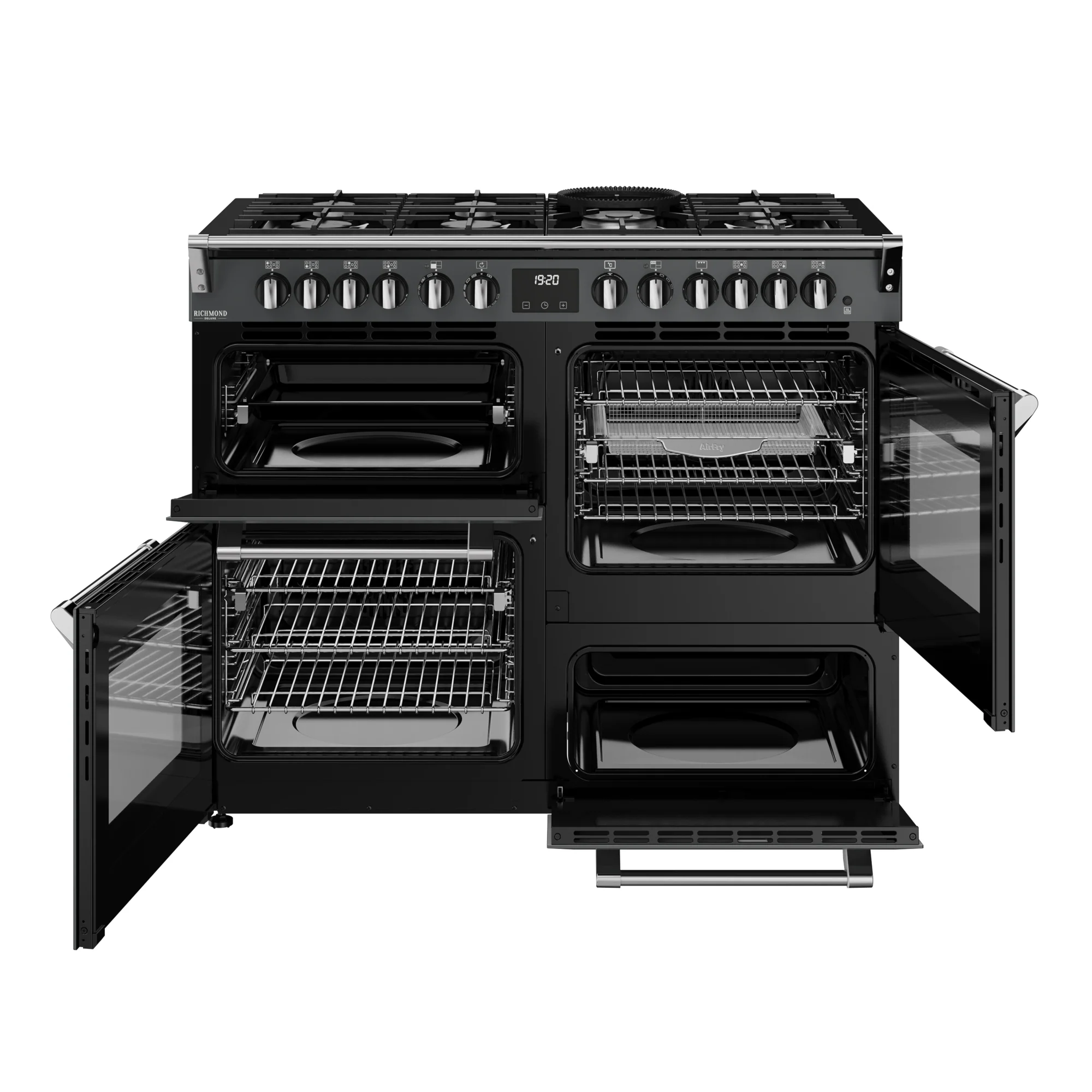 Stoves Richmond Deluxe Colour Boutique 110cm Dual Fuel Range Cooker 444412027 Anthracite Grey - Image 9