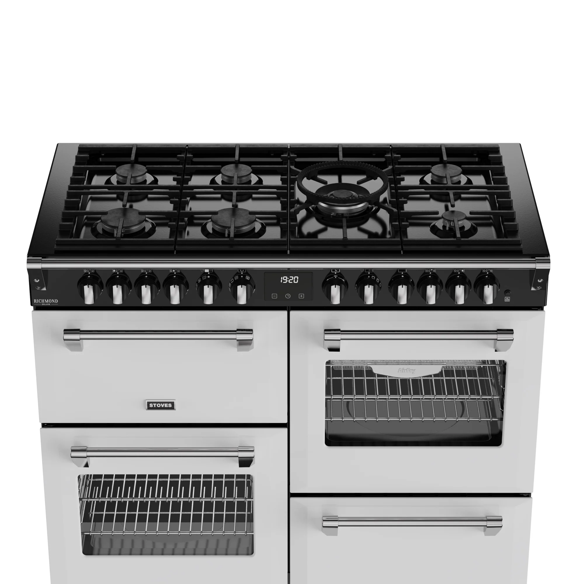 Stoves Richmond Deluxe Colour Boutique 110cm Dual Fuel Range Cooker 444412028 Ice White - Image 4