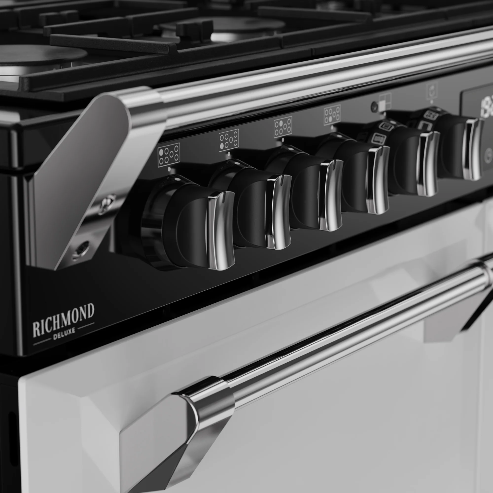 Stoves Richmond Deluxe Colour Boutique 110cm Dual Fuel Range Cooker 444412028 Ice White - Image 6