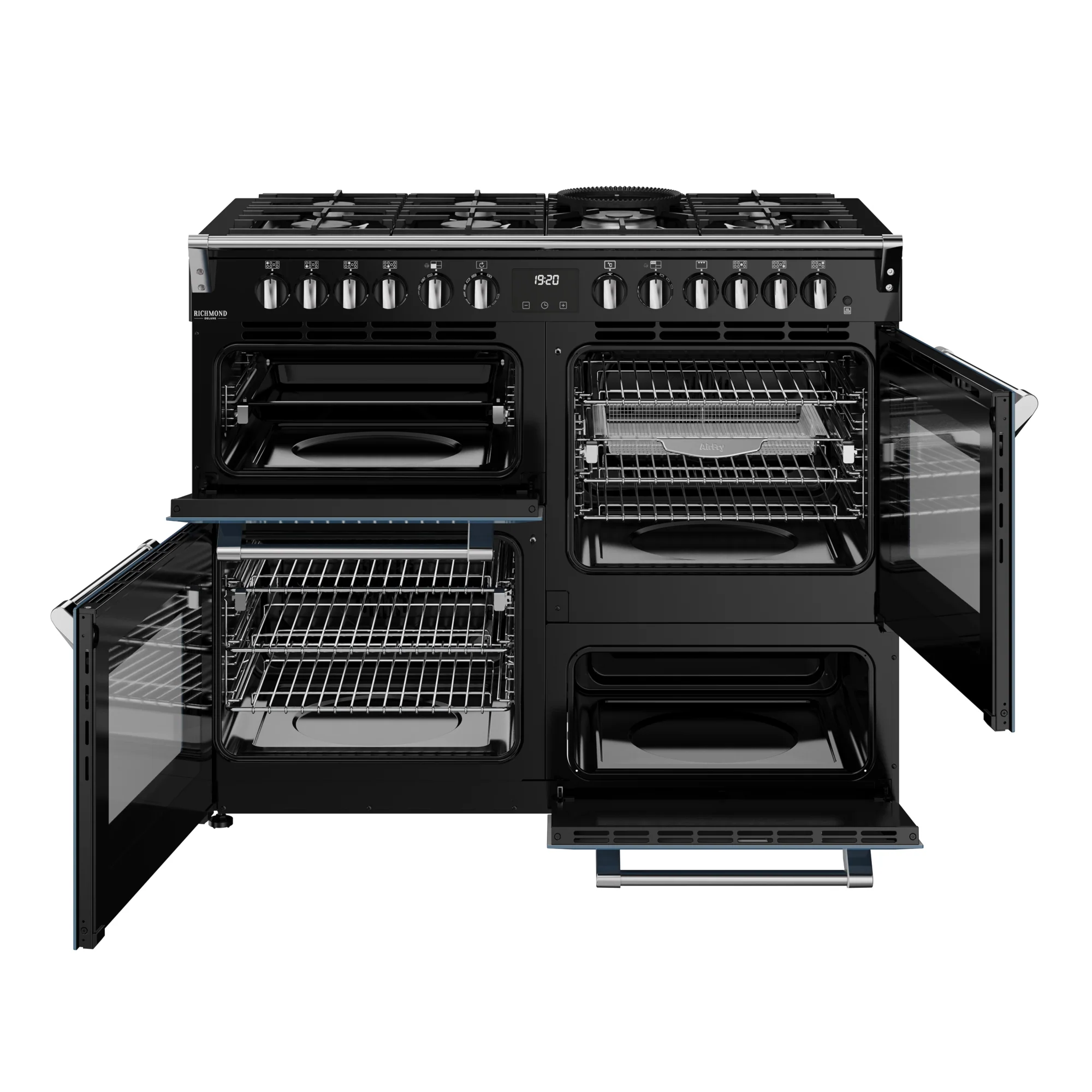 Stoves Richmond Deluxe Colour Boutique 110cm Dual Fuel Range Cooker 444412029 Twilight Blue - Image 9