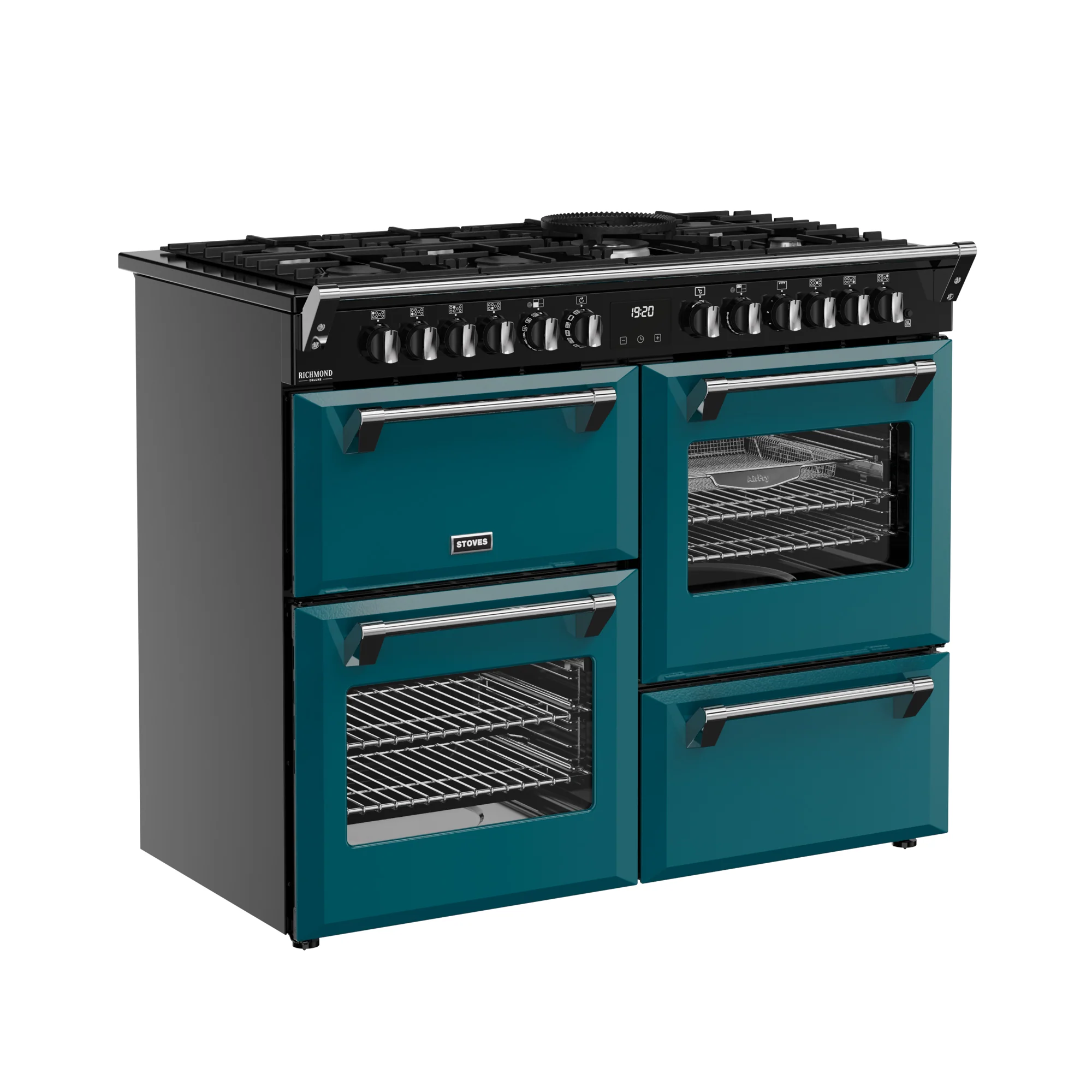 Stoves Richmond Deluxe Colour Boutique 110cm Dual Fuel Range Cooker 444412031 Deep Marine - Image 2