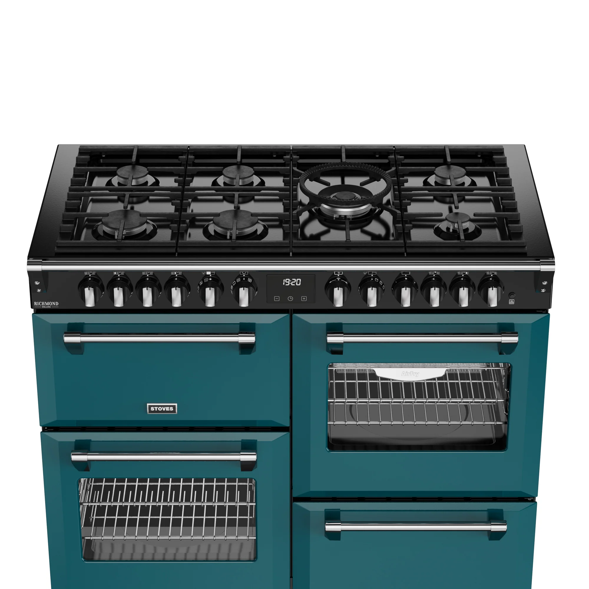 Stoves Richmond Deluxe Colour Boutique 110cm Dual Fuel Range Cooker 444412031 Deep Marine - Image 4