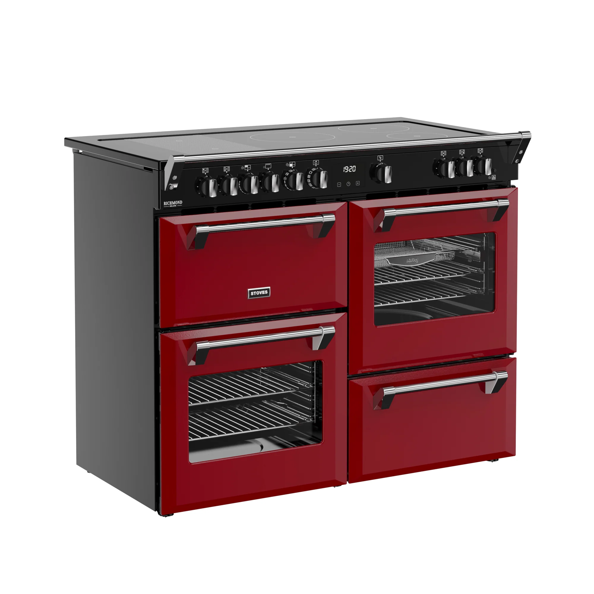 Stoves Richmond Deluxe Colour Boutique 110cm Induction Range Cooker 444412038 Garnet Red - Image 2