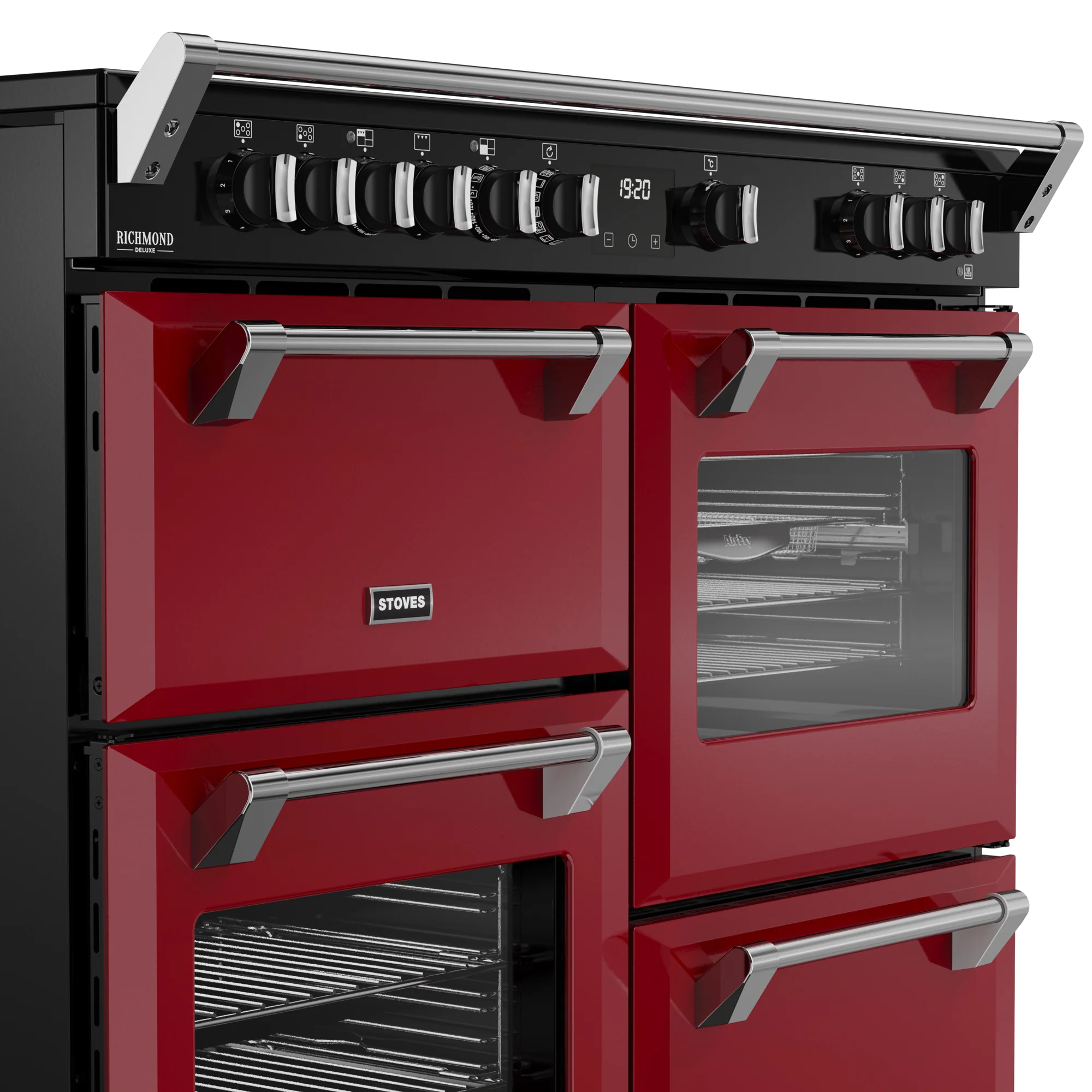 Stoves Richmond Deluxe Colour Boutique 110cm Induction Range Cooker 444412038 Garnet Red - Image 3