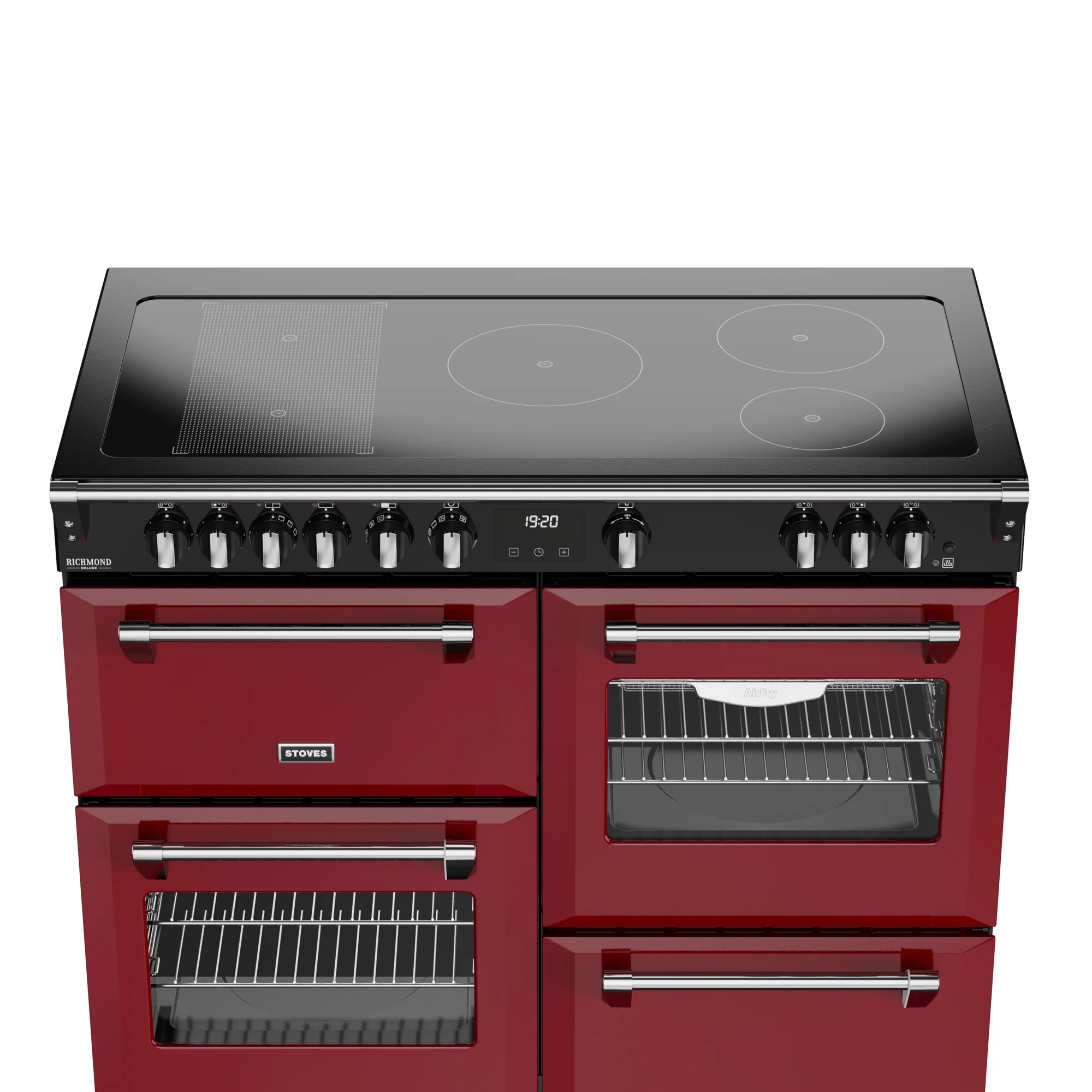 Stoves Richmond Deluxe Colour Boutique 110cm Induction Range Cooker 444412038 Garnet Red - Image 4
