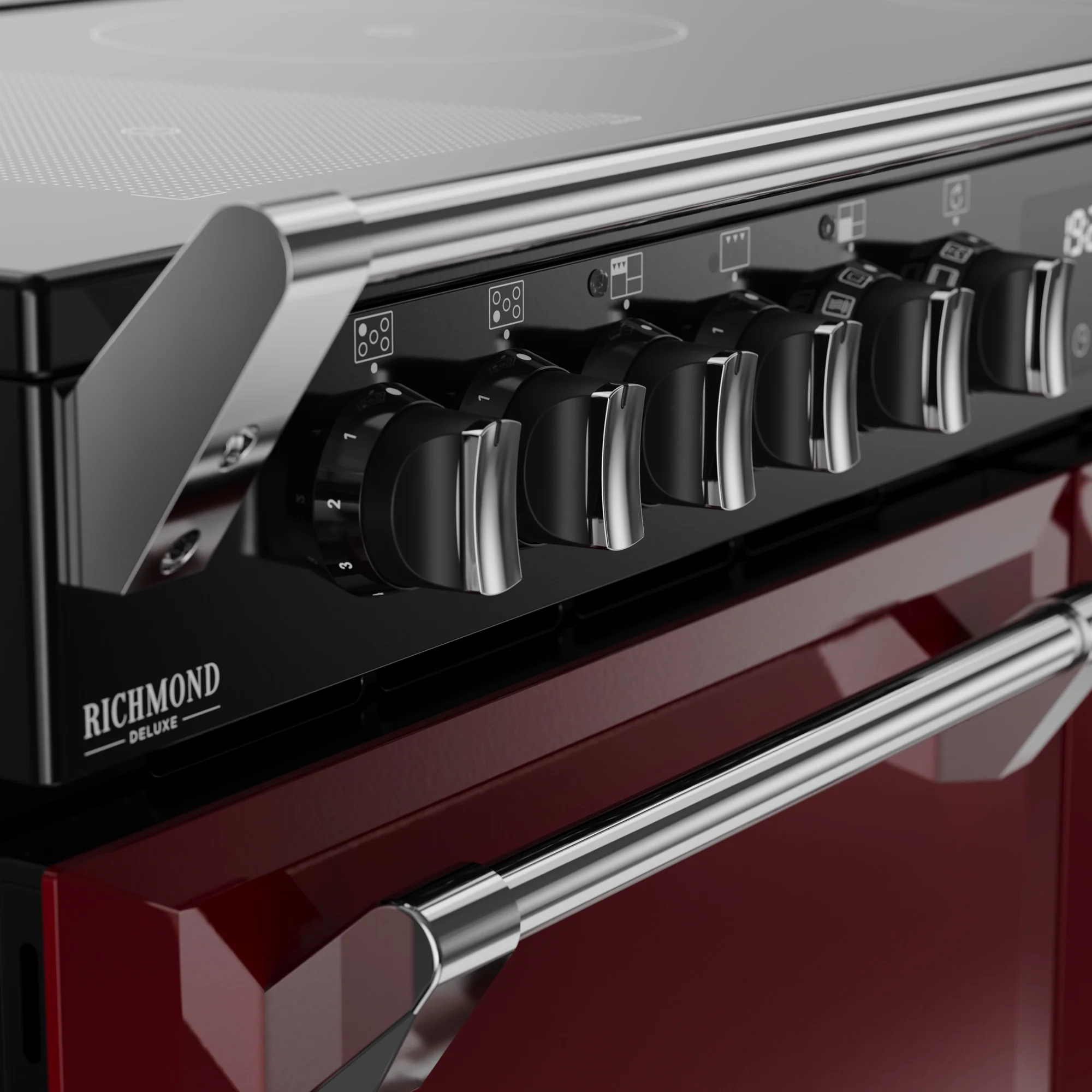 Stoves Richmond Deluxe Colour Boutique 110cm Induction Range Cooker 444412038 Garnet Red - Image 6