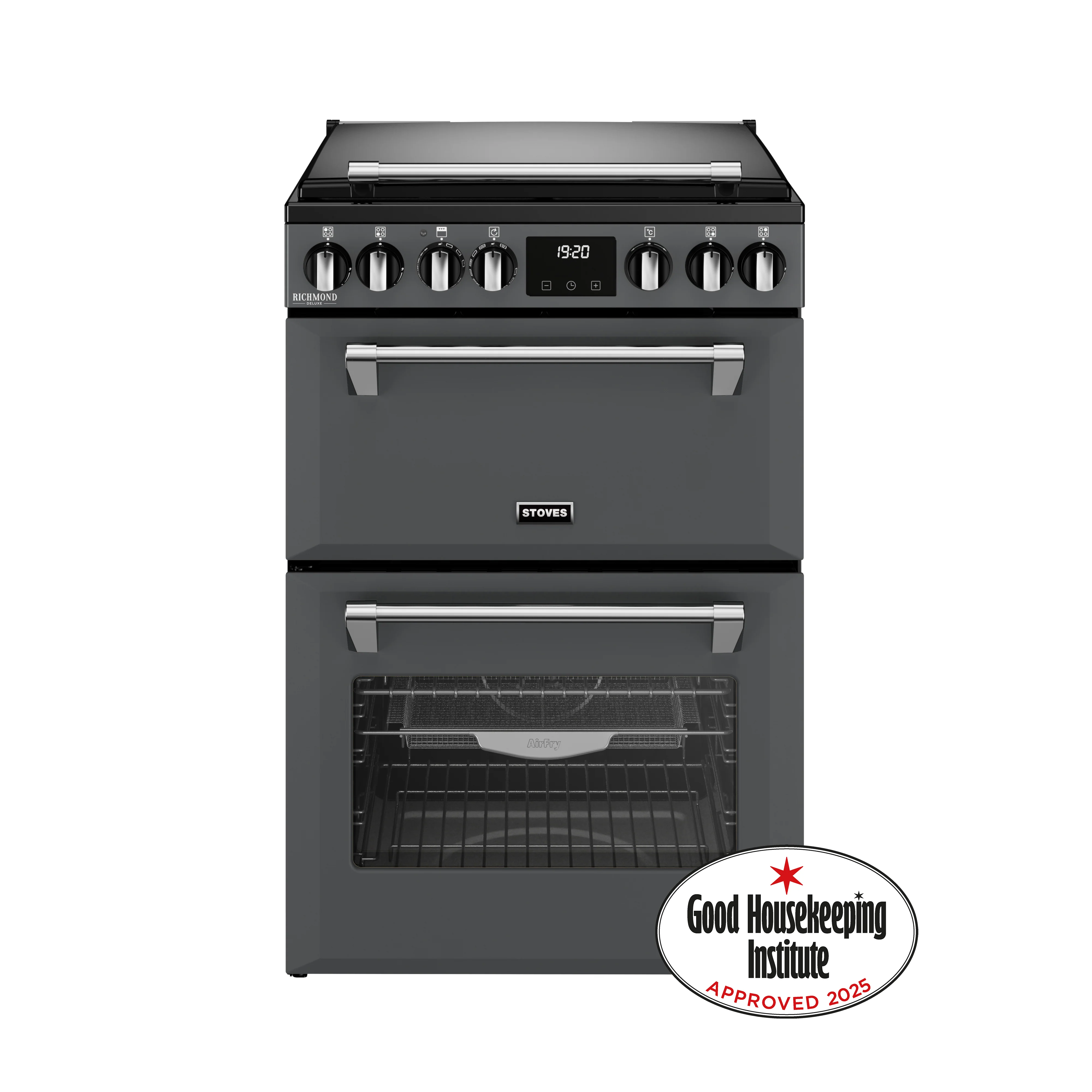 Stoves Richmond Deluxe Colour Boutique 444411843 Anthracite 60cm Freestanding Dual Fuel Cooker