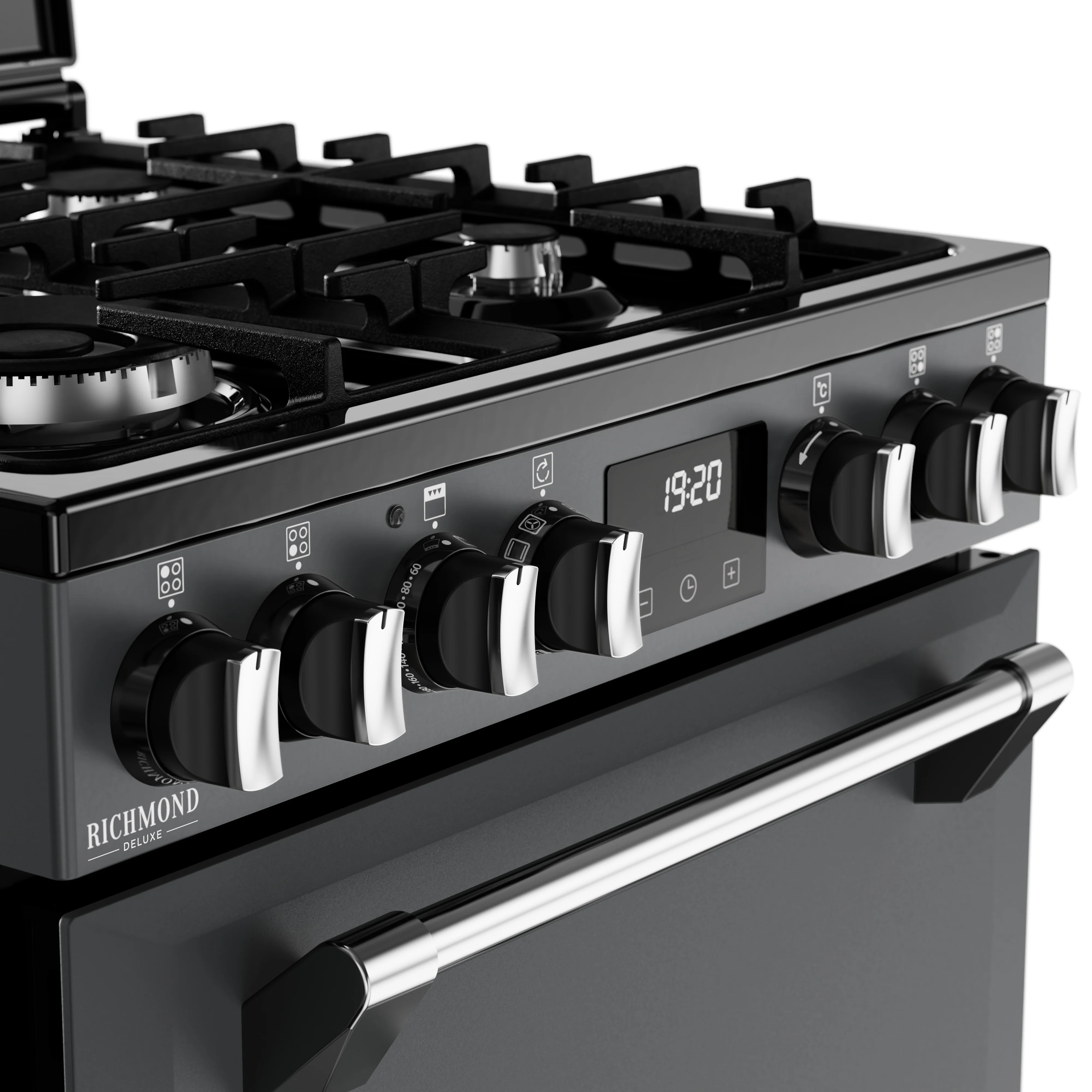 Stoves Richmond Deluxe Colour Boutique 444411843 Anthracite 60cm Freestanding Dual Fuel Cooker - Image 5